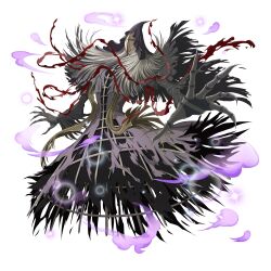  1other anime_coloring crinoline danmachi_memoria_freese dungeon_ni_deai_wo_motomeru_no_wa_machigatteiru_darou_ka fels_(danmachi) full_body grey_hair hood hood_up long_hair mask metal_mask official_alternate_costume official_art skeletal_hand solo third-party_source torn_clothes torn_sleeves 