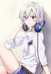  anastasia_(idolmaster) blue_eyes blush dress idolmaster idolmaster_cinderella_girls nearly new short_hair silver_hair 