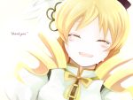  blonde_hair drill_hair english hat magical_girl mahou_shoujo_madoka_magica open_mouth revanche solo tears tomoe_mami twin_drills twintails 