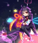  asymmetrical_wings black_hair houjuu_nue magic_circle oroshisenbei red_eyes solo thigh-highs thighhighs touhou ufo wings 