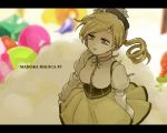  blonde_hair drill_hair from_above hat long_hair magical_girl mahou_shoujo_madoka_magica popoin solo tomoe_mami twin_drills twintails witch's_labyrinth yellow_eyes 