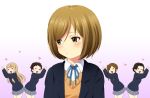  brown_eyes brown_hair dancing extra k-on! kinoshita_shizuka kotobuki_tsumugi okada_haruna sano_keiko school_uniform shian_(my_lonly_life.) shima_chizuru short_hair 