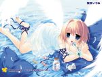  angel blue blue_eyes candy dress ribbons sakurazawa_izumi short_hair wings 