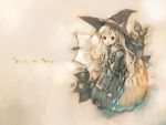  flower halloween hat kei_(artist) looking_at_viewer maria-sama_ga_miteru open_mouth pumpkin robe solo toudou_shimako trick_or_treat wand witch witch_hat 