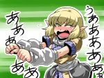  arm_warmers blonde_hair fang highres mizuhashi_parsee open_mouth pointy_ears scarf short_hair solo tears touhou tsuki_wani 