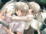  food game_cg hashimoto_takashi kasugano_sora ribbons seifuku twintails yosuga_no_sora 