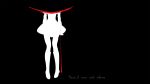  artist_request blood dress english headless highres magical_girl mahou_shoujo_madoka_magica silhouette simple_background solo source_request tomoe_mami 