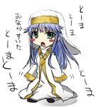  blue_hair green_eyes habit index long_hair nun robe safety_pin to_aru_majutsu_no_index translated veil 