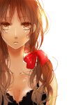  afterglow aimu axis_powers_hetalia bra brown_eyes brown_hair close-up dark_skin face hachi_(aimu) hair_ribbon lingerie lips looking_at_viewer ribbon seychelles_(hetalia) simple_background sketch solo twintails underwear wet white_background yellow_eyes 