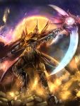  armor edobox fantasy moon pixiv_fantasia pixiv_fantasia_5 scythe weapon 