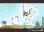  bird chimera fantasy hamster letterboxed no_humans pixiv_fantasia pixiv_fantasia_5 saiko0430 saiko_(saico) whiskers wings 