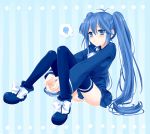  blue_eyes blue_hair blue_legwear blue_thighhighs imaichi_moenai_ko kobe_shimbun kobe_shinbun long_hair panties pantyshot pantyshot_sitting school_uniform sitting solo squiggle thigh-highs thighhighs twintails underwear upskirt yui_(prasticgirl) yui_(spica) 