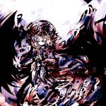  abstract absurdres bad_id f7(eiki) hat highres remilia_scarlet short_hair solo speed_painting touhou wings 