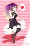  alternate_hairstyle black_legwear black_thighhighs blonde_hair gradient_hair heart highres hijiri_byakuren long_hair multicolored_hair nekocarpaccio ponytail purple_hair solo thigh-highs thighhighs touhou two-tone_hair yellow_eyes 