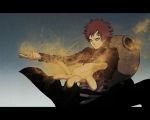  facial_mark foreshortening gaara gourd letterboxed male naruto noro_(king) sand solo 