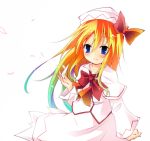  bad_id blonde_hair blue_eyes gradient_hair hat ichihina lily_white long_hair multicolored_hair solo touhou 