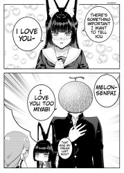 1boy animal_ears dreaming fox_ears hoshimi_miyabi long_hair melon multiple_girls tsukishiro_yanagi zenless_zone_zero