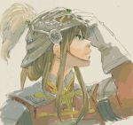  armor axis_powers_hetalia brown_hair gloves green_eyes helmet hungary_(hetalia) long_hair serious uniform 