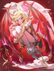  1girl animal_ears aura bat_ears bat_girl bat_wings black_dress claws dark_aura dress fangs fangs_out fire_emblem fire_emblem_heroes fire_emblem_shadows highres minto71311 monsterification official_alternate_costume official_alternate_hairstyle solo veronica_(fire_emblem) veronica_(reticent_one)_(fire_emblem) wings 