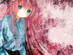  artist_request blue_eyes blush megurine_luka pink_hair smile solo vocaloid 