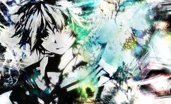  abstract bust headset kagamine_len male serafuku solo vocaloid 