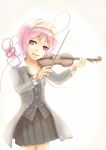  alternate_costume eyeball hairband highres hiiragi_shou instrument komeiji_satori pink_eyes pink_hair short_hair smile solo third_eye touhou violin 