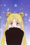  bishoujo_senshi_sailor_moon hairbows shy sweater tsukino_usagi turtleneck twintails 