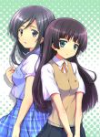  aragaki_ayase back-to-back black_eyes black_hair blue_eyes gokou_ruri kashi long_hair multiple_girls ore_no_imouto_ga_konna_ni_kawaii_wake_ga_nai school_uniform sweater_vest 