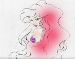  ariel disney lipstick little_mermaid pixiv redhead 
