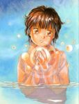 bubbles kazuki_mai mahou_no_star_magical_emi smile underwater water 