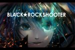  black_rock_shooter_(character) blue_eyes blue_hair colored_eyelashes ena1215 eyelashes face glowing glowing_eye glowing_eyes letterboxed portrait text 