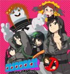  amagami ayatsuji_tsukasa black_eyes black_hair breasts brown_hair cleavage ectoplasm ghostbusters heart jumpsuit long_hair morishima_haruka multiple_girls nakata_sae nanasaki_ai natsume_(tsu-na) parody proton_pack sakurai_rihoko school_uniform short_hair slime star stay_puft tanaka_keiko tanamachi_kaoru twintails 