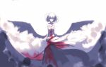  bare_shoulders bat_wings blood dress highres remilia_scarlet solo tan_(carbon) touhou wings 
