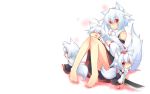  animal_ears hat inubashiri_momiji kazami_mioyoru red_eyes short_hair sword tail touhou weapon white white_hair wolfgirl 