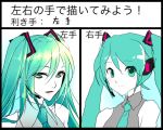  aqua_hair bad_id chart comparison green_eyes hatsune_miku qualia solo translated translation_request twintails vocaloid 
