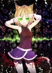  animal_ears arm_warmers cat_ears cat_tail green_eyes minamura_haruki mizuhashi_parsee panties pointy_ears short_hair solo tail touhou underwear 