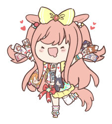  1girl absurdres agnes_digital_(full-color_fangirling)_(umamusume) agnes_digital_(umamusume) ahoge animal_ears aston_machan_(flare)_(umamusume) aston_machan_(umamusume) bead_necklace beads belt black_bow black_coat black_hair black_thighhighs blue_eyes blue_flower blue_hairband blue_jacket blue_rose blue_sports_bra blush blush_stickers bow bowtie brown_hair cape character_doll chibi chibi_only closed_eyes coat commentary crown doll double-parted_bangs dress drooling ear_covers english_commentary flower green_jacket green_skirt grey_hair hair_between_eyes hair_bow hair_over_one_eye hairband haru_urara_(bestest_prize)_(umamusume) haru_urara_(umamusume) hat headband heart heart_print highres holding holding_doll horse_ears horse_girl horse_tail jacket jewelry long_hair long_sleeves manhattan_cafe_(creeping_shadow)_(umamusume) manhattan_cafe_(umamusume) meisho_doto_(turbulent_blue)_(umamusume) meisho_doto_(umamusume) midriff mini_crown mouth_drool multicolored_hair multicolored_hairband multicolored_skirt necklace off-shoulder_dress off_shoulder open_mouth orange_hair pink_cape pink_crown pink_hair pink_headband red_belt red_headband rice_shower_(rosy_dreams)_(umamusume) rice_shower_(umamusume) rose scarf shirt short_hair simple_background single_thighhigh single_wrist_cuff skirt sleeveless smile sports_bra standing standing_on_one_leg streaked_hair striped_clothes striped_hairband symboli_rudolf_(emperor's_path)_(umamusume) symboli_rudolf_(umamusume) t.m._opera_o_(o_sole_suo!)_(umamusume) t.m._opera_o_(umamusume) tail tamamo_cross_(fast_as_lightning)_(umamusume) tamamo_cross_(umamusume) thigh-highs tilted_headwear two-tone_hair two-tone_hairband two_side_up ukichan22905846 umamusume white_background white_hair white_jacket white_shirt white_thighhighs wrist_cuffs yellow_bow 