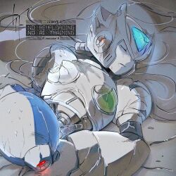  2boys arm_cannon battle_damage broken_helmet chest_jewel closed_eyes forehead_jewel lying mega_man_(series) mega_man_x_(series) multiple_boys on_back partially_colored solo_focus to_i_to_io weapon x_(mega_man) zero_(mega_man) 