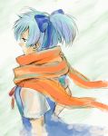  ayanami_rei cirno cirno-nee neon_genesis_evangelion ponytail scarf solo takahasi_yoshiyuki touhou 