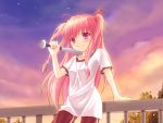  bad_id baseball_bat gym_uniform kusuri_(medicine) long_hair pink_eyes pink_hair twintails yui_(angel_beats!) 