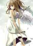  angel_wings arms_behind_back copyright_request feathers highres solo wings yanagi_(yanagish) 