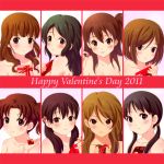  alternate_hairstyle bare_shoulders black_hair blush brown_hair character_request endou_michiko extra gift green_hair hair_down hair_ornament happy_valentine holding holding_gift k-on! kimura_fumie kinoshita_shizuka long_hair mole multiple_girls nojima_chika open_mouth sasaki_youko shian_(my_lonly_life.) short_hair side_ponytail tachibana_himeko taki_eri twintails valentine wakaouji_ichigo 