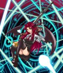  bat_wings black_legwear black_thighhighs gun head_wings kin&#039;iro_sakana-kan kin'iro_sakana-kan koakuma long_hair magic_circle red_hair redhead solo the_embodiment_of_scarlet_devil thigh-highs thighhighs touhou weapon wings yellow_eyes 