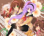  alternate_hairstyle anise_tatlin book brown_hair candy glasses lollipop miyu_(matsunohara) multicolored_hair pascal purple_hair red_hair redhead rita_mordio school_uniform side_ponytail skirt sophie_(tales_of_graces) tales_of_(series) tales_of_graces tales_of_the_abyss tales_of_vesperia thigh-highs thighhighs tokunaga two-tone_hair white_hair 