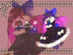  closed_eyes dress eyes_closed gift gloves multicolored_hair panty_&amp;_stocking_with_garterbelt shinigami_a solo stocking_(character) stocking_(psg) valentine zoom_layer 