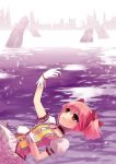  city gloves kaname_madoka lying magical_girl mahou_shoujo_madoka_magica mizuno_yun on_back pink_eyes pink_hair ruins short_hair twintails water white_gloves 