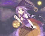  halloween moon panties purple_eyes purple_hair trap underwear violet_eyes watarase_jun witch 