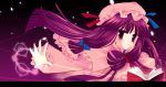  akao book bust hat long_hair magic_circle patchouli_knowledge purple_eyes purple_hair solo touhou very_long_hair violet_eyes 