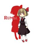  bad_id blonde_hair blush character_name hachi_(8bit_canvas) highres red_eyes rumia short_hair solo touhou youkai 