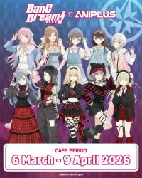  6+girls :3 animal_ear_headwear arm_warmers armlet arms_behind_back artist_request ave_mujica_(bang_dream!) bang_dream! bang_dream!_it's_mygo!!!!! beanie belt beret black_boots black_bow black_camisole black_hair black_hairband black_hat black_leg_warmers black_necktie black_pantyhose black_shirt black_shorts blue_belt blue_cardigan blue_dress blue_eyes blue_hair blue_hat blue_jacket blue_overalls boots bow bowtie breasts brown_eyes brown_hair camisole cardigan chihaya_anon claw_pose closed_mouth commentary crop_top detached_pants dress english_commentary eyewear_on_head fishnets frilled_skirt frills green_hair grey_eyes grey_hair hair_bow hair_ornament hair_ribbon hairband half_updo hand_on_own_chest hand_on_own_hip hand_up hat headphones heterochromia highres jacket jewelry kaname_raana layered_skirt leg_warmers long_hair long_sleeves medium_breasts medium_hair midriff misumi_uika mole mole_under_eye multiple_girls mygo!!!!!_(bang_dream!) nagasaki_soyo navel neck_ribbon necklace necktie o-ring o-ring_thigh_strap off_shoulder official_art one_eye_closed open_cardigan open_clothes open_jacket open_mouth overalls pantyhose pink_cardigan pink_hair pink_ribbon plaid_clothes plaid_leg_warmers plaid_skirt platform_shoes purple-tinted_eyewear purple_hair red_bow red_bowtie red_leg_warmers red_shirt red_skirt ribbon shiina_taki shirt shoes short_hair shorts simple_background single_thighhigh skirt sleeveless sleeveless_shirt standing standing_on_one_leg striped_arm_warmers striped_clothes striped_shirt striped_thighhighs takamatsu_tomori teeth thigh-highs thigh_strap tinted_eyewear togawa_sakiko torn_clothes torn_pantyhose twintails upper_teeth_only violet_eyes wakaba_mutsumi white_arm_warmers white_dress white_hair white_shirt x_hair_ornament yahata_umiri yellow_eyes yellow_necktie yuutenji_nyamu 